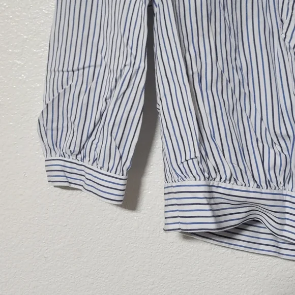 Madewell Blue Stripe Wrap Blouse - Women's - Picture 4 of 10